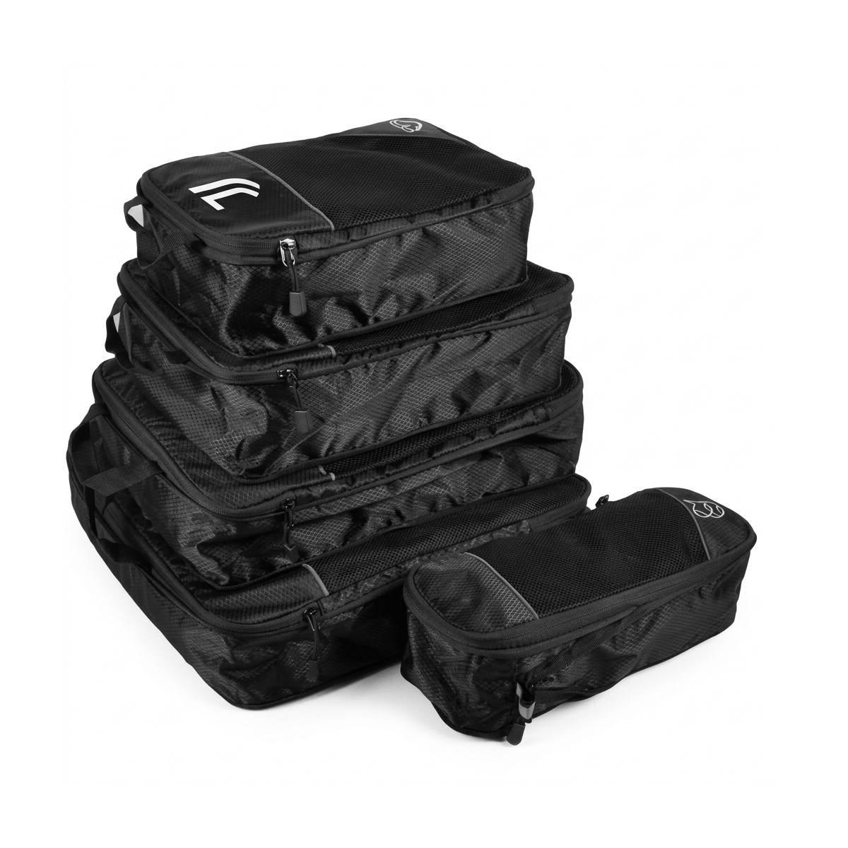 Set 5 pezzi da viaggio organizer valigia con zip estendibile ufficiale Juventus