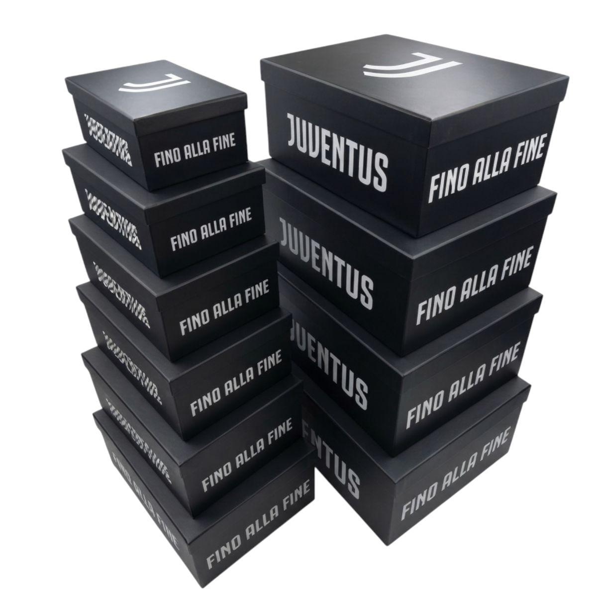 Set 10 pezzi scatole portaoggetti Juventus