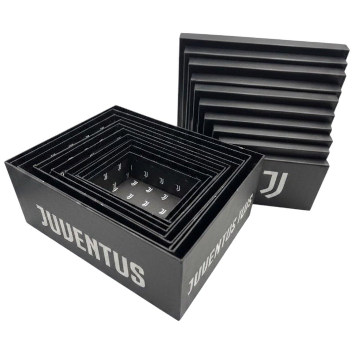 Set 10 pezzi scatole portaoggetti Juventus