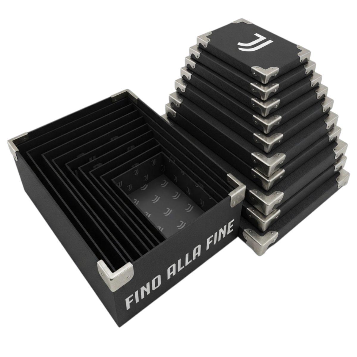 Set 10 pezzi bauletto portaoggetti Juventus
