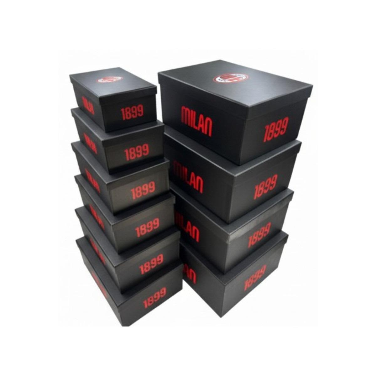 Set 10 pezzi scatole portaoggetti ufficiale Milan
