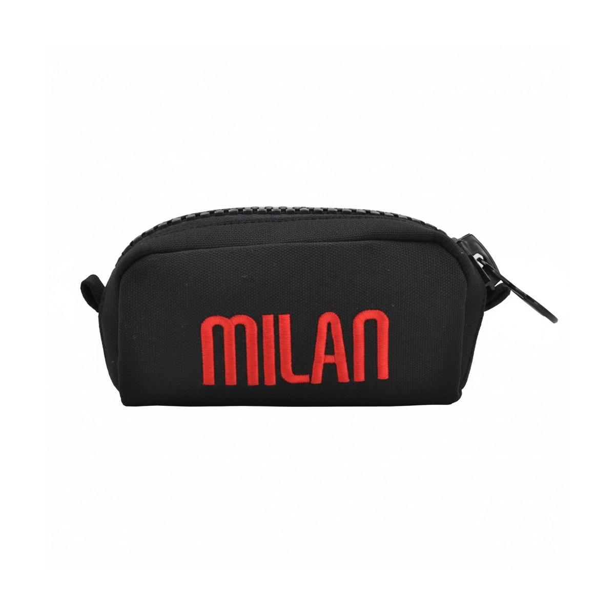 Pochette in canvas piccola con zip uomo ufficiale Milan