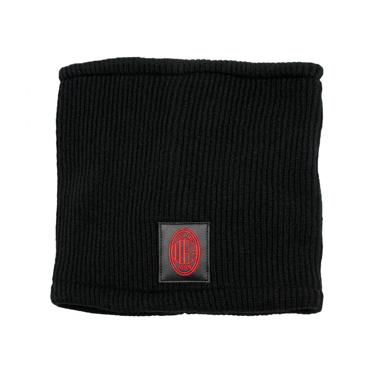 Scaldacollo in maglia con patch in pelle ricamato uomo ufficiale Milan