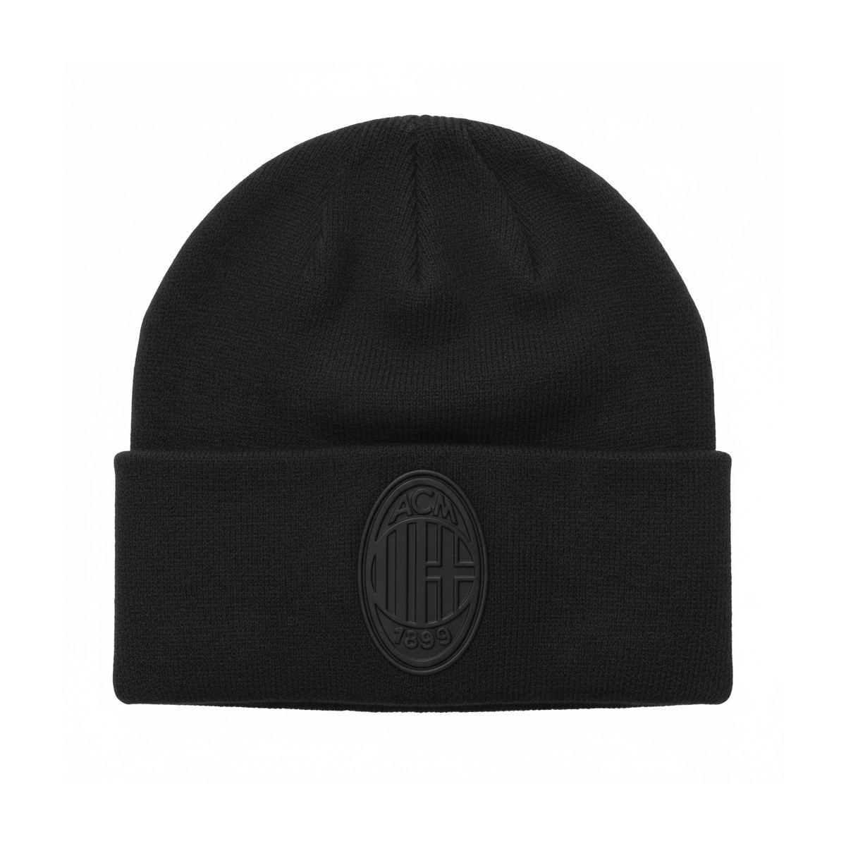 Cappello umo skipper in pelle con logo in 3D ufficiale Milan