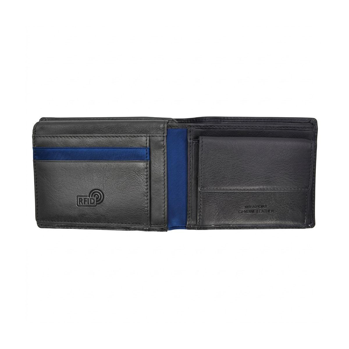 Portafoglio slim uomo in pelle RFID ufficiale Inter