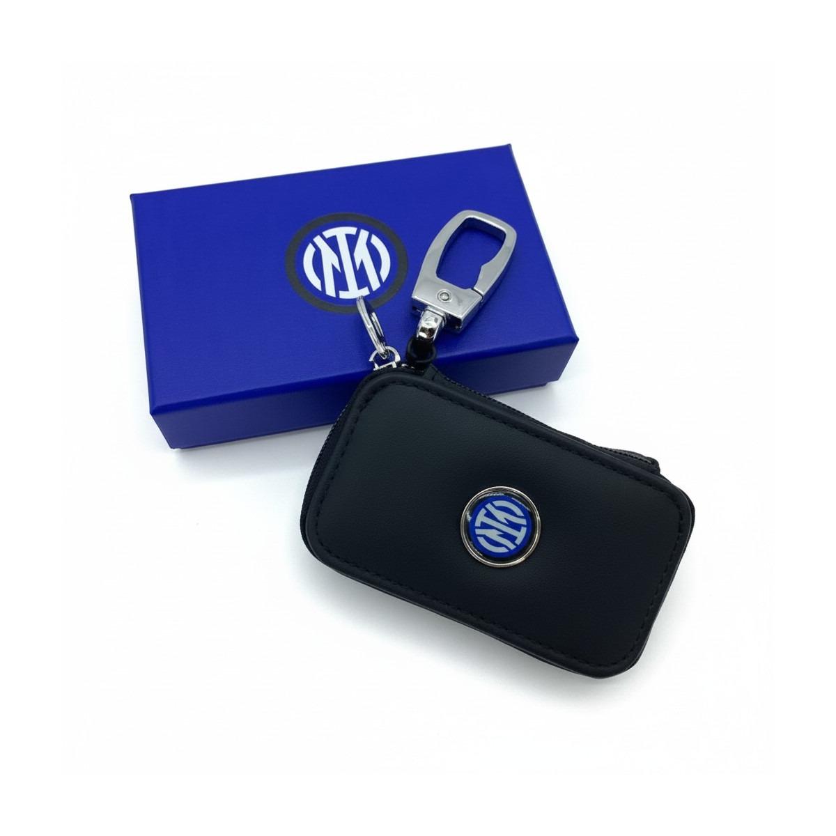 Portachiavi con zip in pelle uomo ufficiale Inter