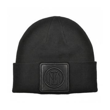 Cappello skipper in maglia liscia con patch in pelle ricamato uomo ufficiale Inter