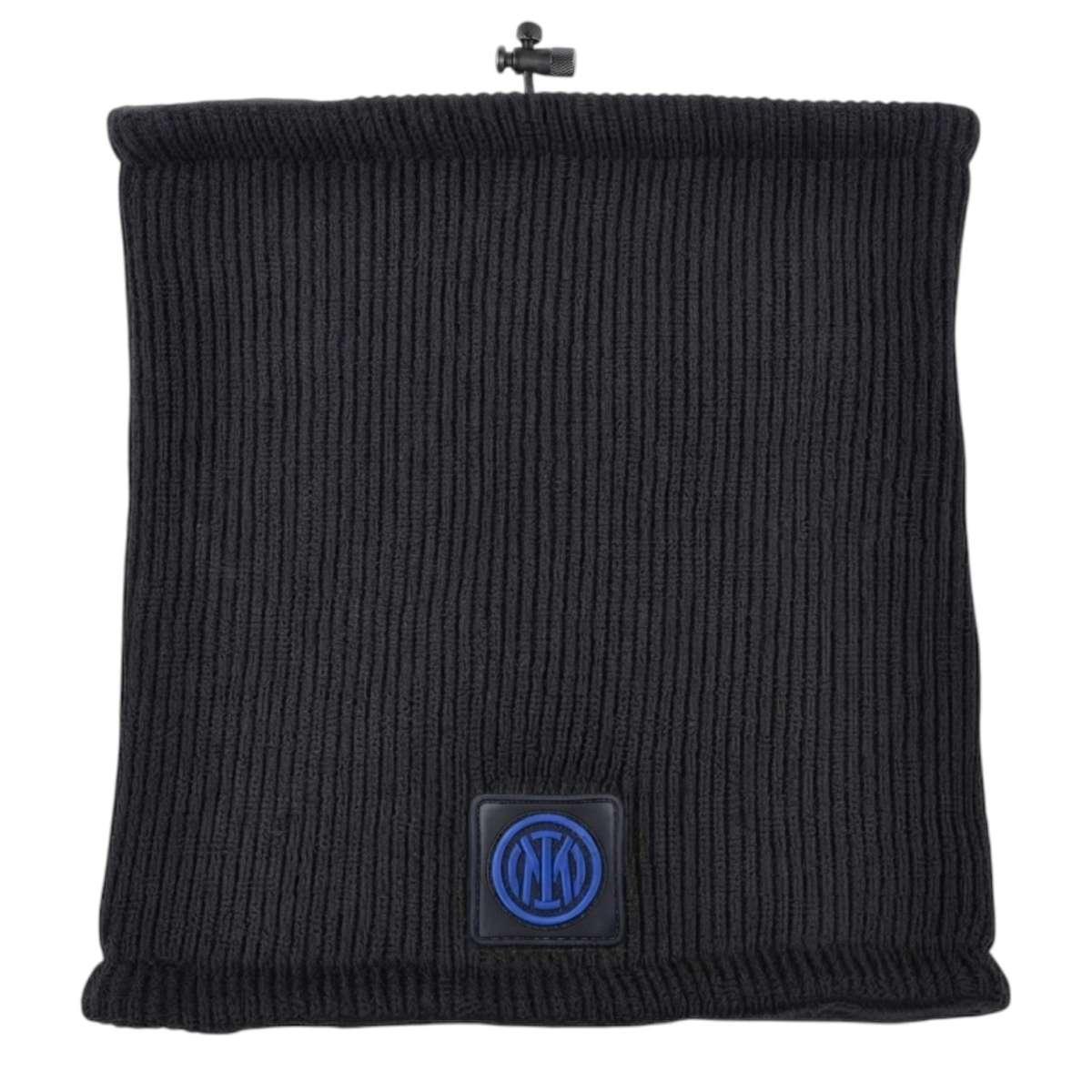 Scaldacollo in maglia con patch in pelle ricamato ufficiale Inter