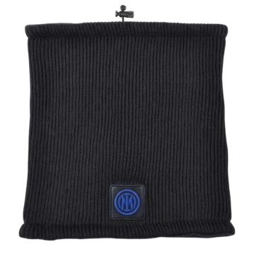 Scaldacollo in maglia con patch in pelle ricamato ufficiale Inter