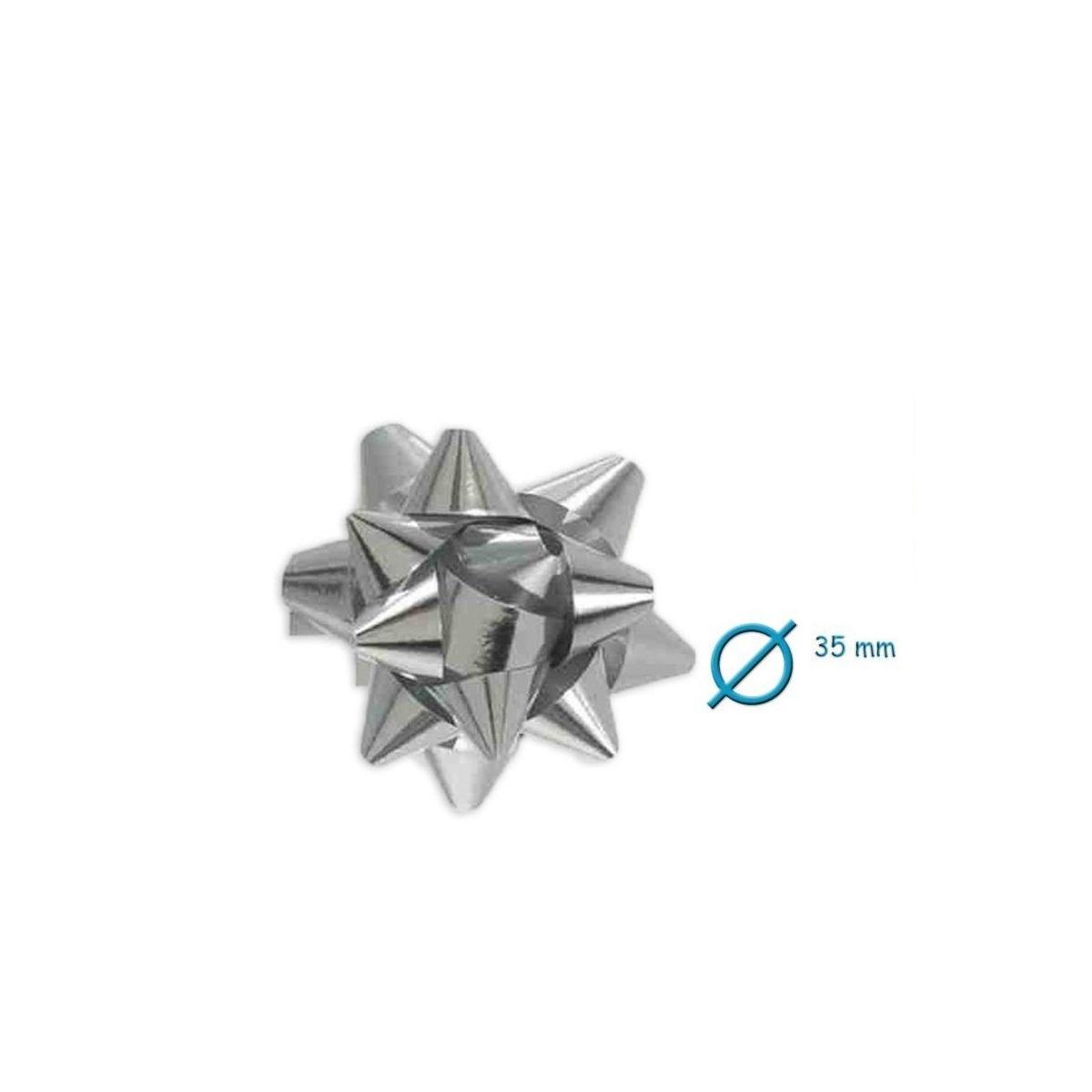 Coccarde adesive metallizzate argento 6,5mm confezione 400 pz.
