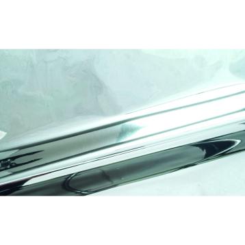 50 Buste metallizzate tinta unica  cm.35x47+4  lucide colore argento con pat. adesiva
