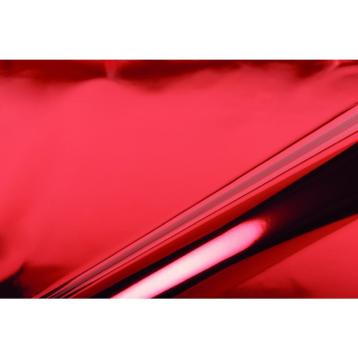 50 Buste metallizzate tinta unica  cm.25x38+4  lucide colore rosso con pat. adesiva