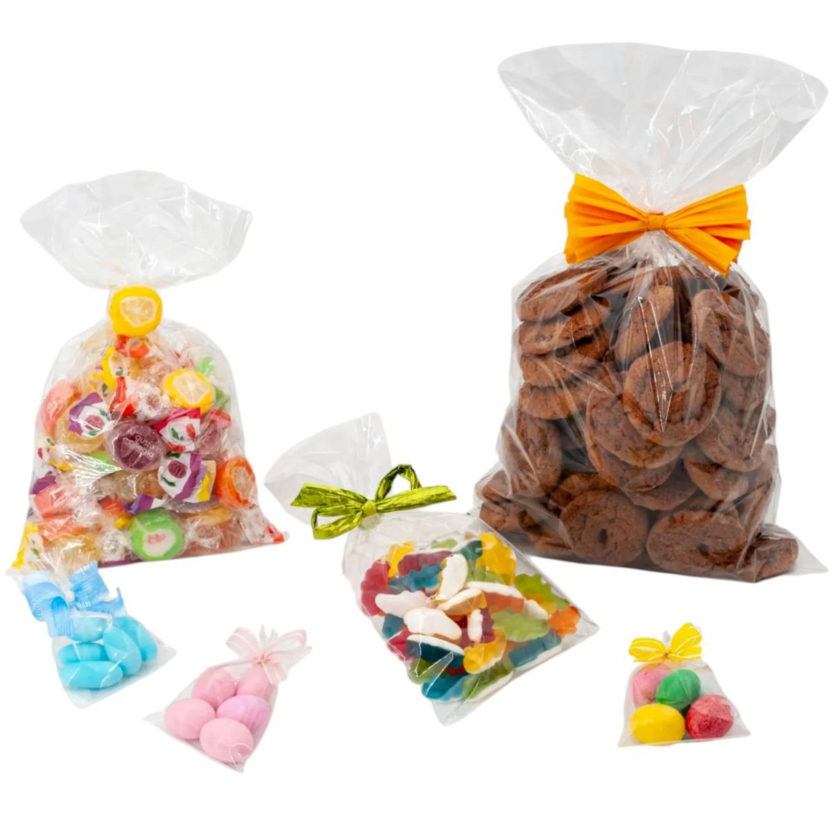 100 Buste traparenti neutre crystal 15x25 cm per alimenti