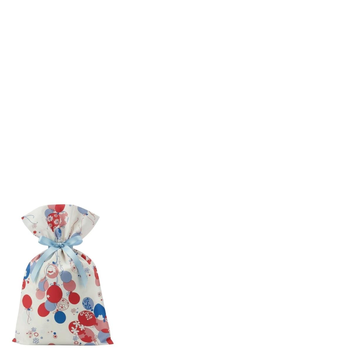 50 Buste perlate 15x25 cm fantasia palloncini rosso/blu