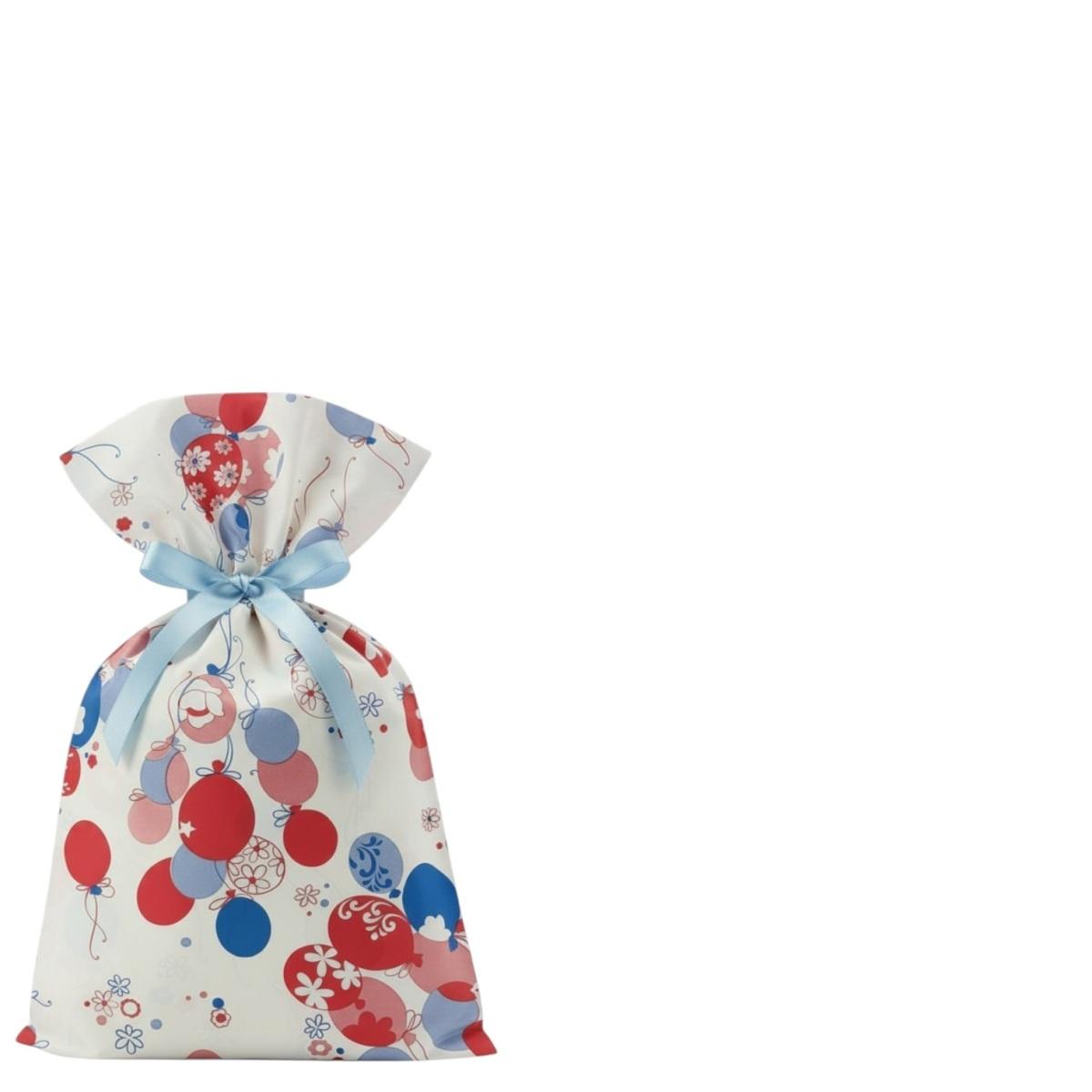 50 Buste perlate 20x35 cm fantasia palloncini rosso/blu