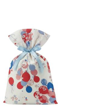 50 Buste perlate 25x40 cm fantasia palloncini rosso/blu
