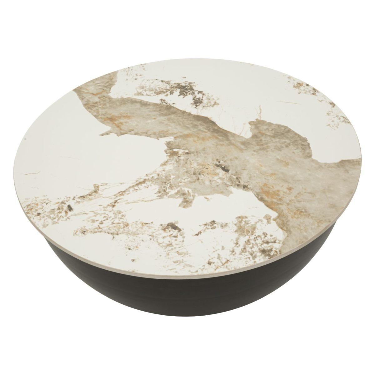 Tavolo da caffe' gley c/contenitore cm Ø 73x47