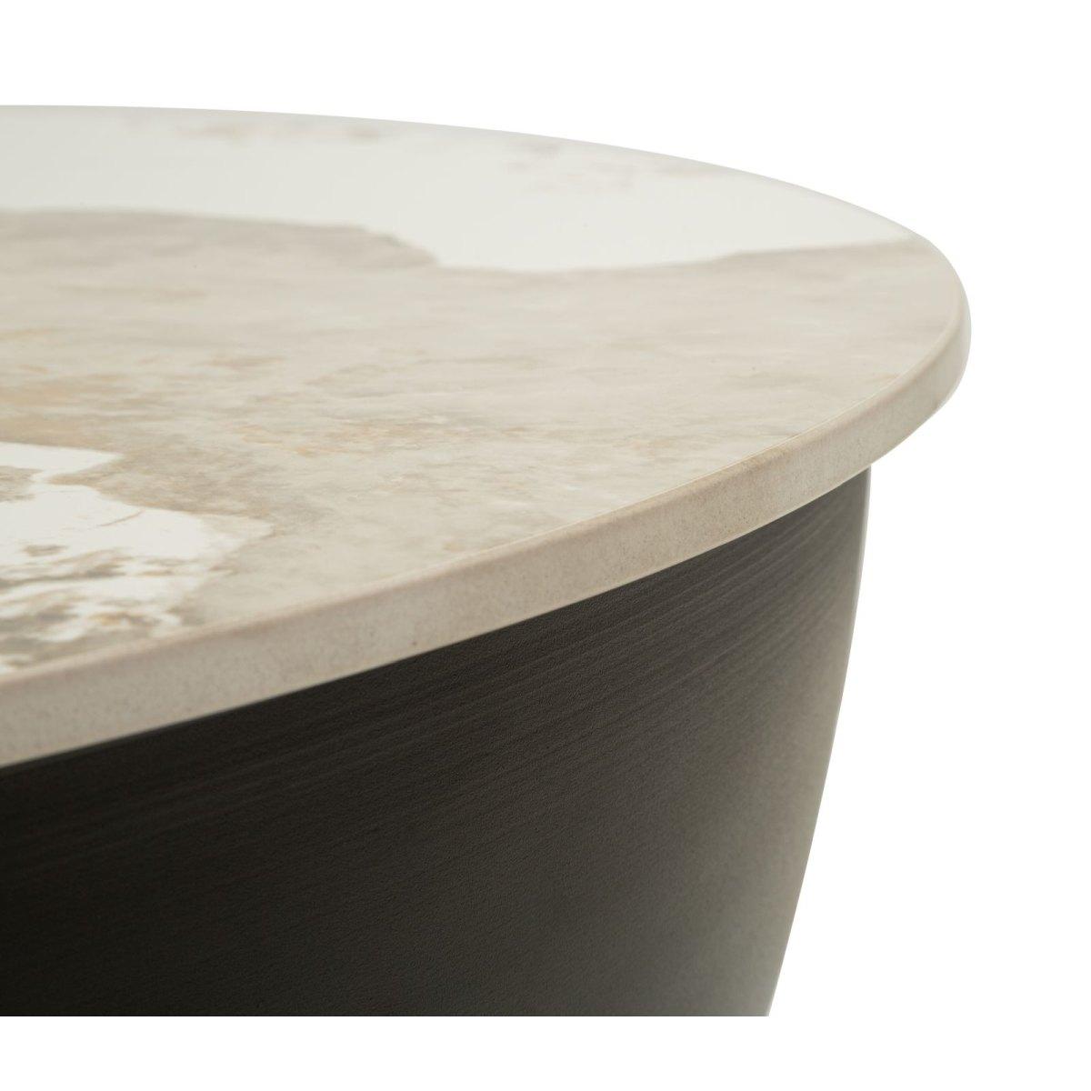 Tavolo da caffe' gley c/contenitore cm Ø 73x47