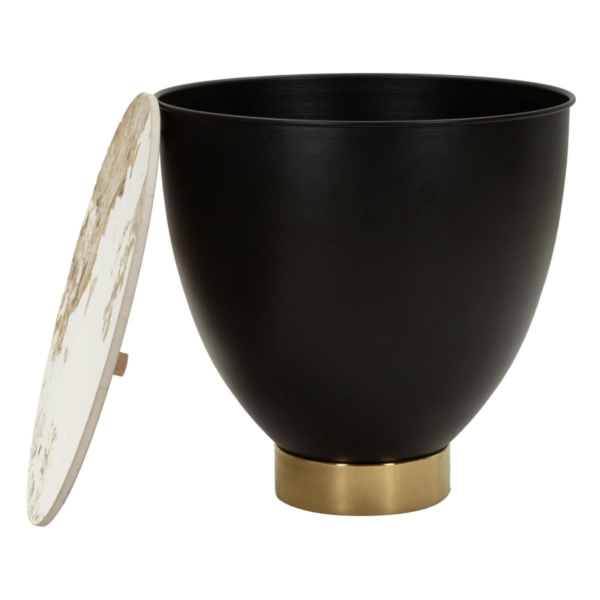 Tavolo da caffe' gley c/contenitore cm Ø 48x45