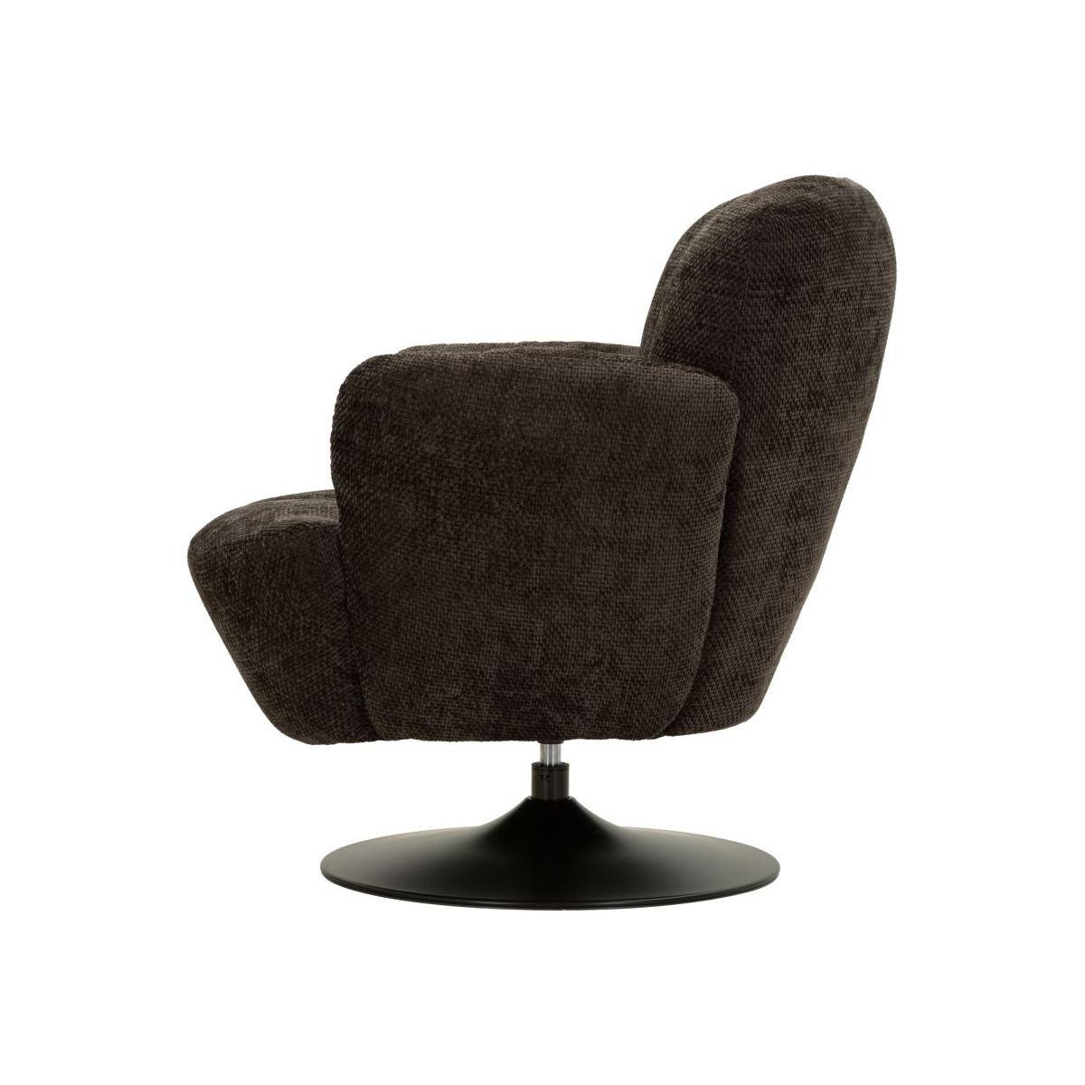 Poltrona monaco nera cm 86x77x92