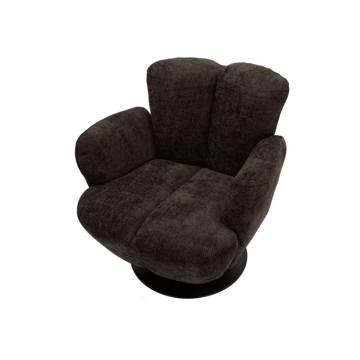 Poltrona monaco nera cm 86x77x92