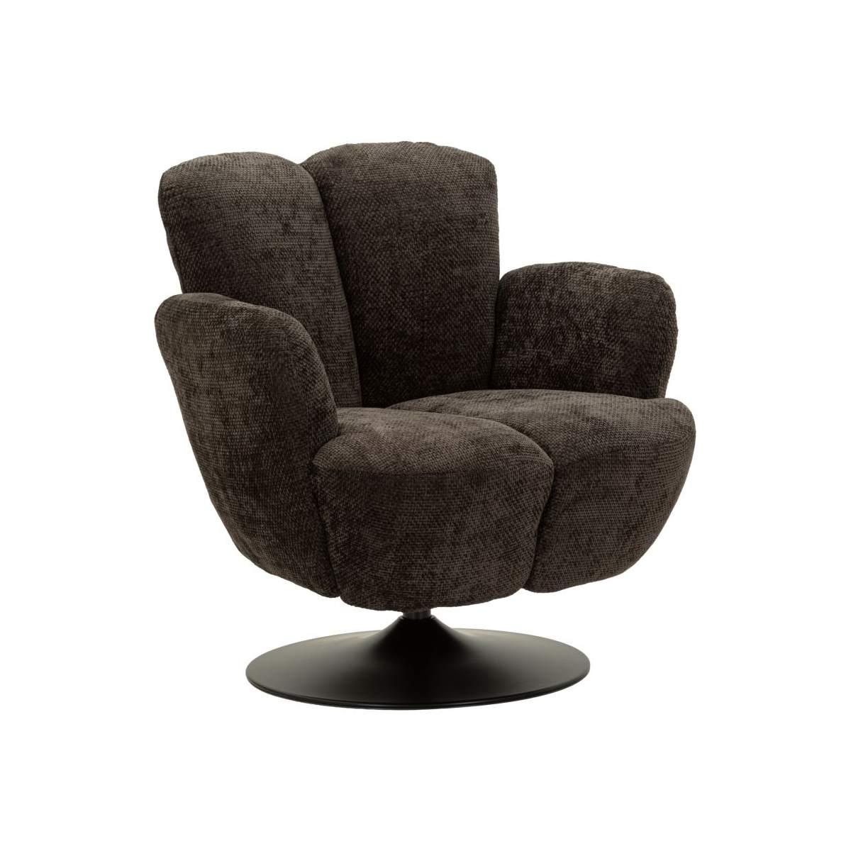 Poltrona monaco nera cm 86x77x92