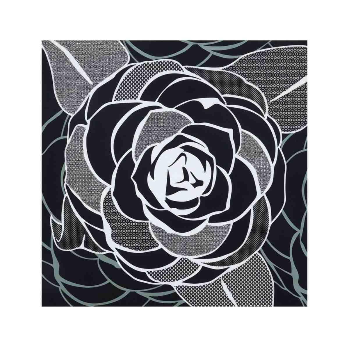 Foulard donna in seta motivo floreale stilizzato Capoverde