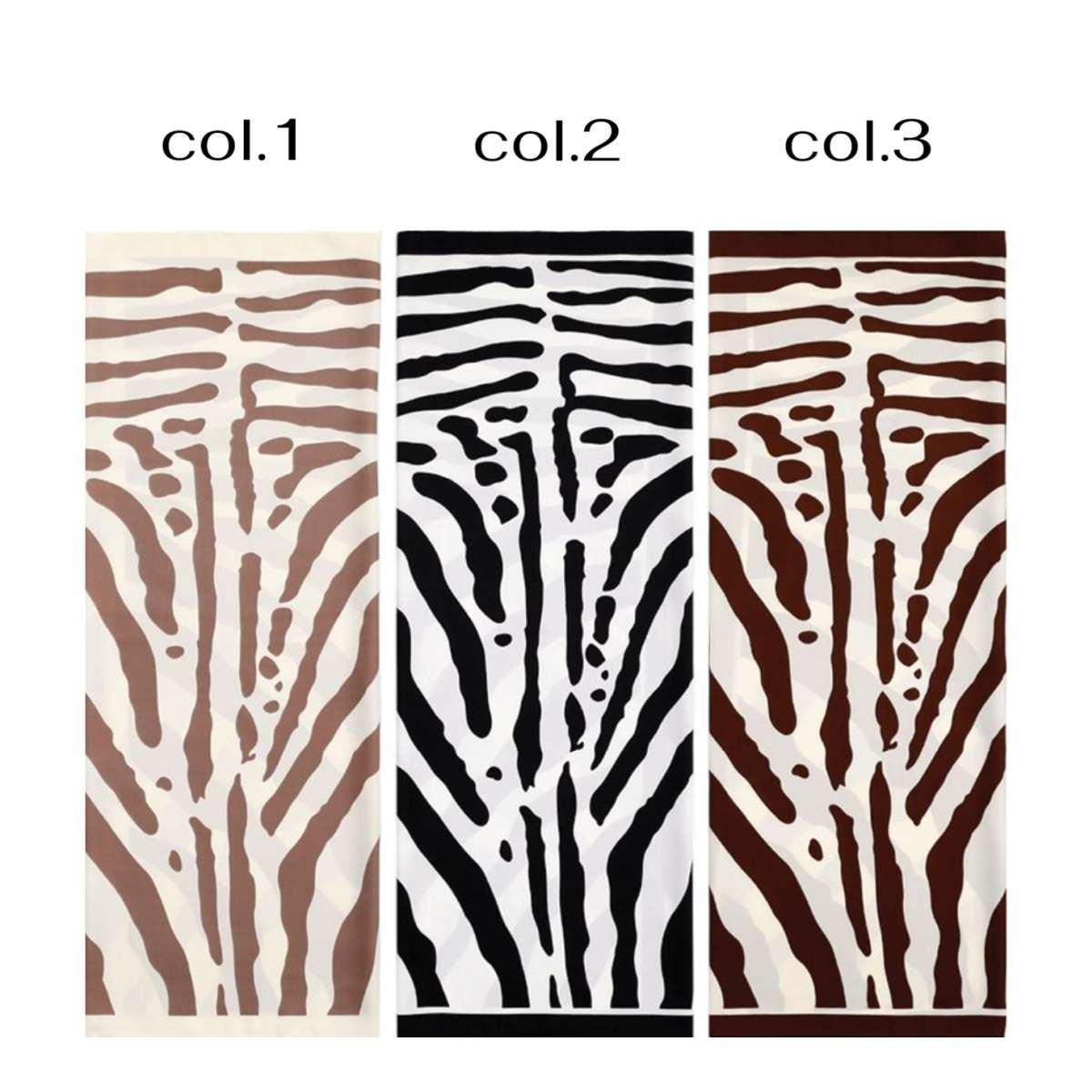 Foulard donna in seta fantasia zebrata Capoverde