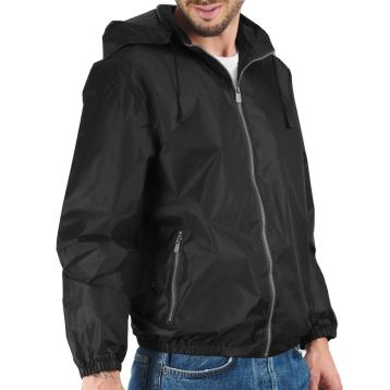Giacca a vento unisex nera Perletti