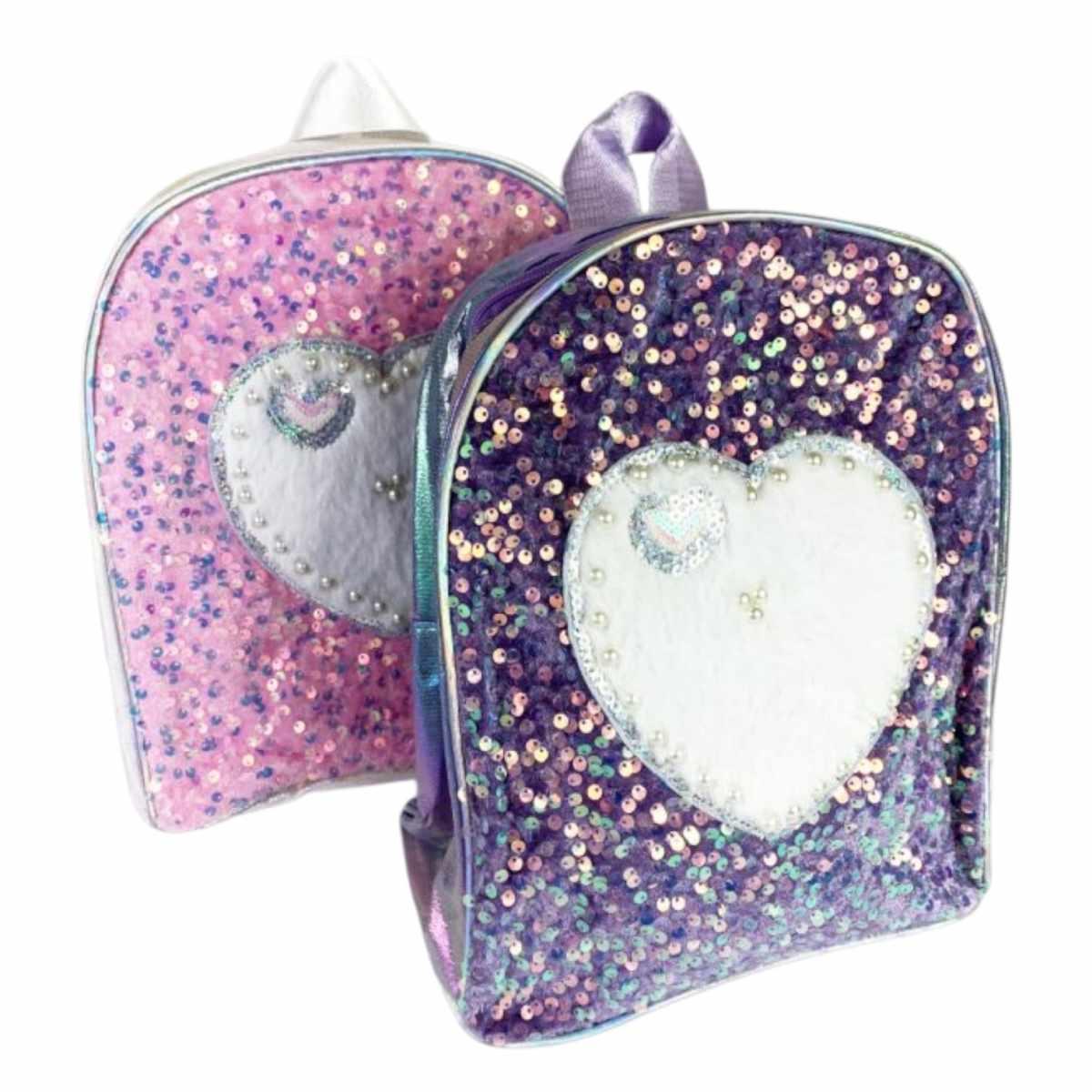 Zainetto bimba con pailettes Le Kikke