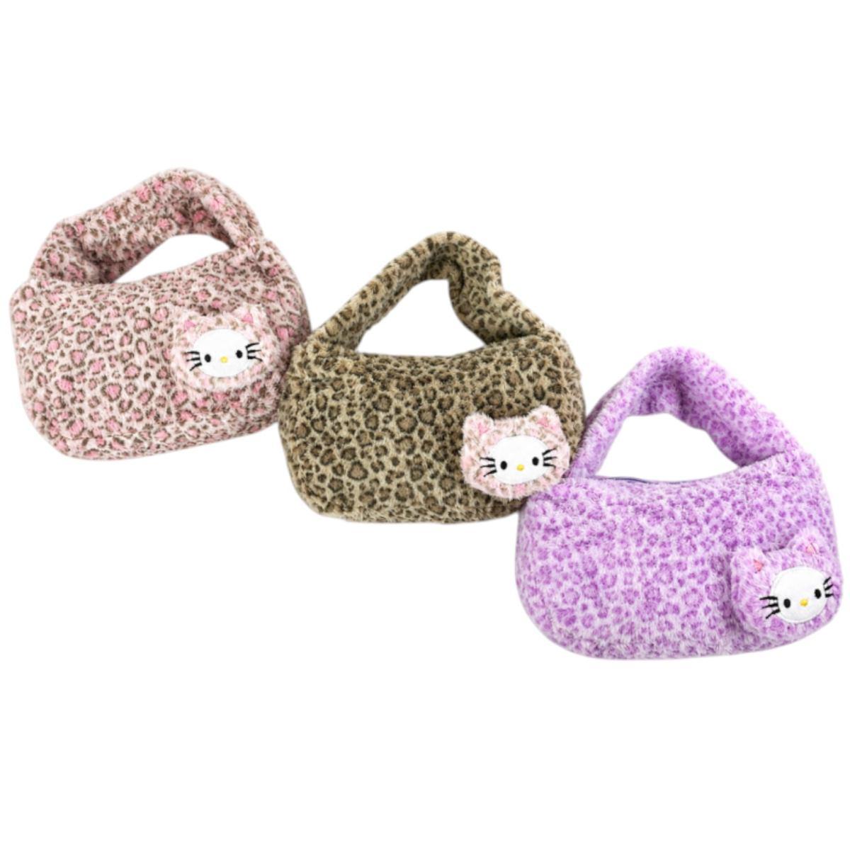 Borsetta bimba peluche maculata con gattina Le Kikke