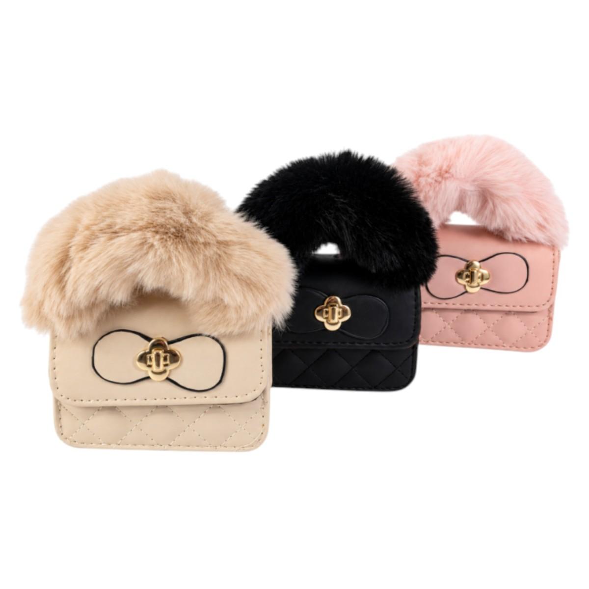 Borsetta bimba manico peluche Le Kikke