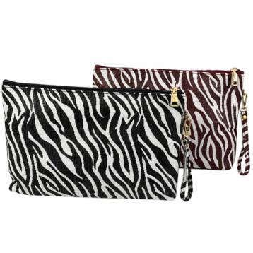 Pochette piatta grande zebrata donna Le Kikke