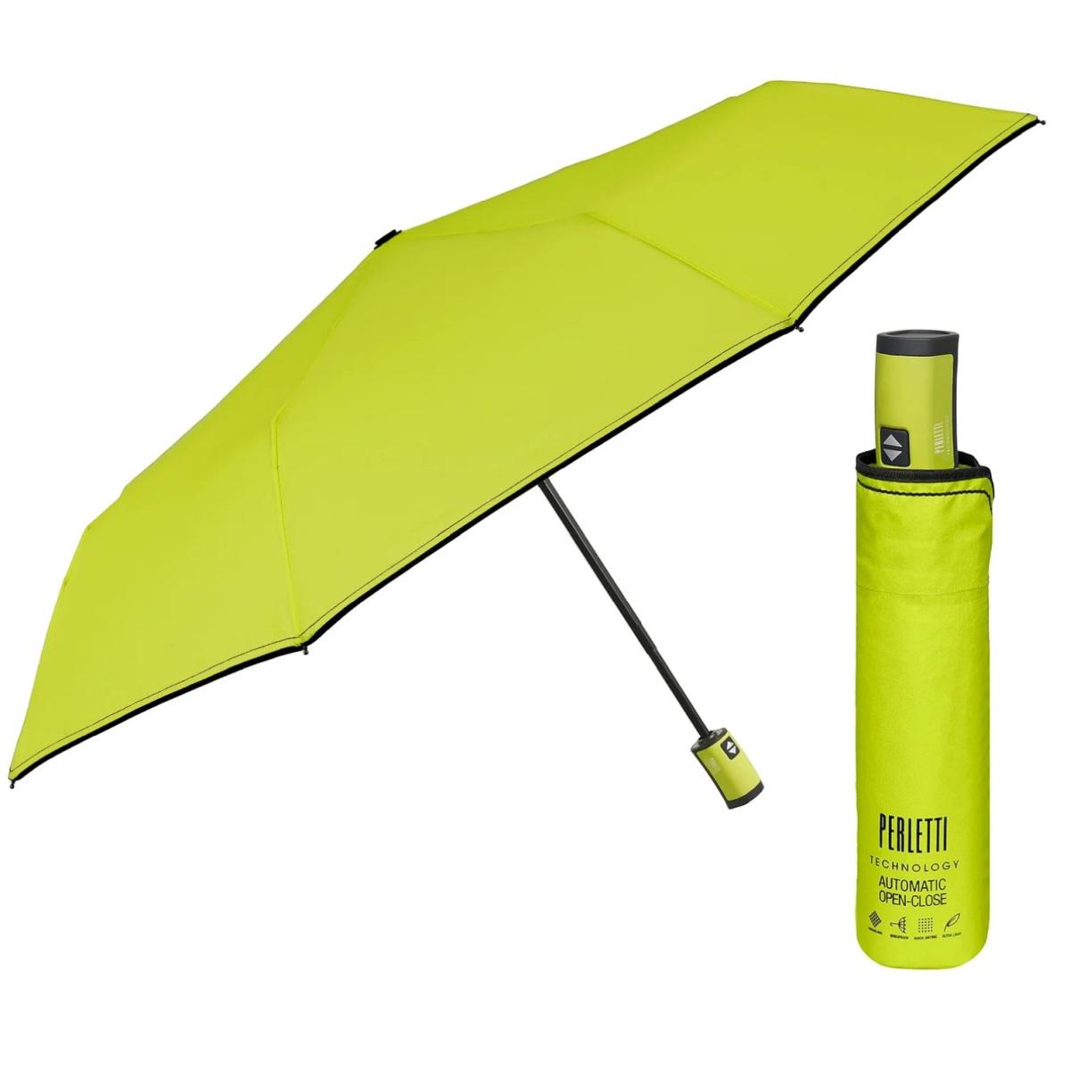 Ombrello donna mini a/c 54/8 fluo con bordino Perletti