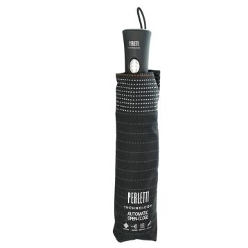 Ombrello uomo mini a/c 58/8 Technology rigato Perletti