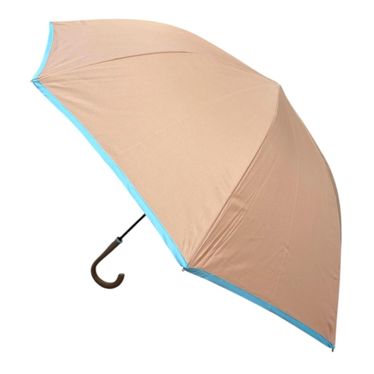 Ombrello donna automatico 68/3 tinta unita con bordino colorato Perletti