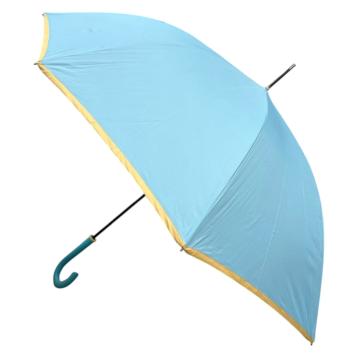 Ombrello donna automatico 68/3 tinta unita con bordino colorato Perletti