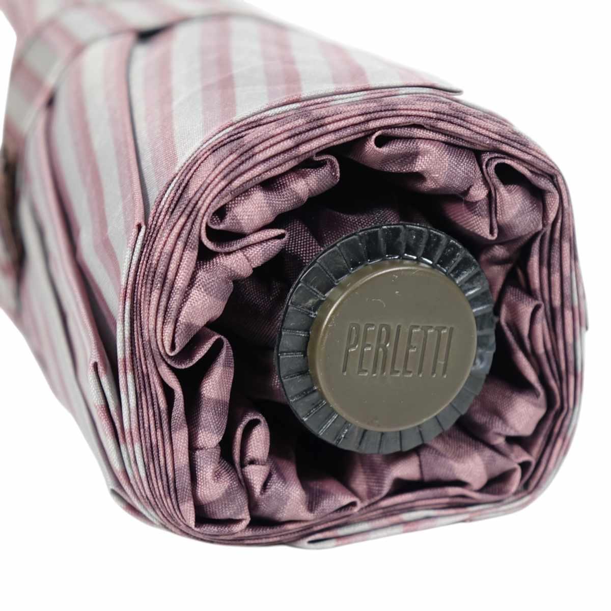Ombrello donna mini a/c automatico rigato Perletti