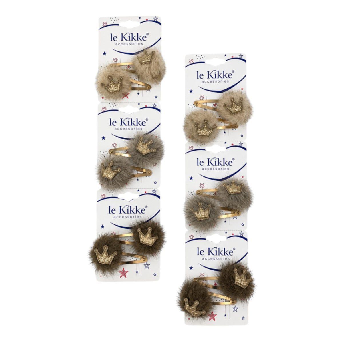 Clic Clac per capelli princess glam 6.5 cm Le Kikke
