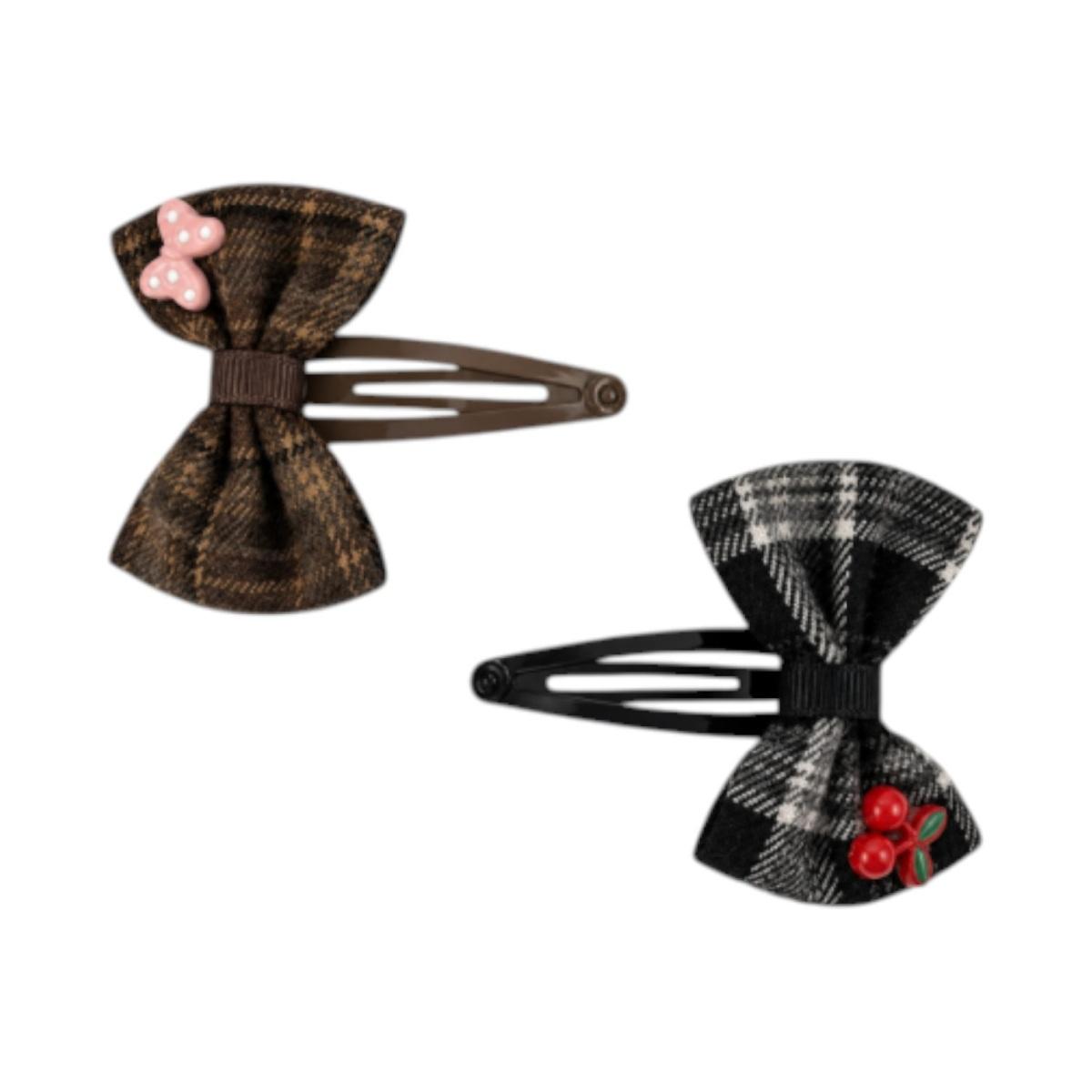 Clic Clac per capelli sweet tartan 6.5 cm Le Kikke