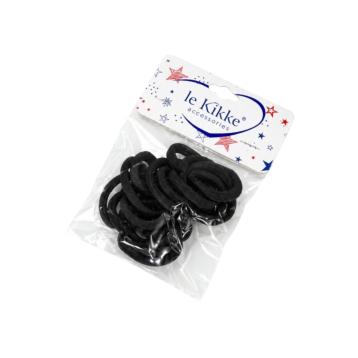 Card elastici per capelli grandi colore nero Le Kikke
