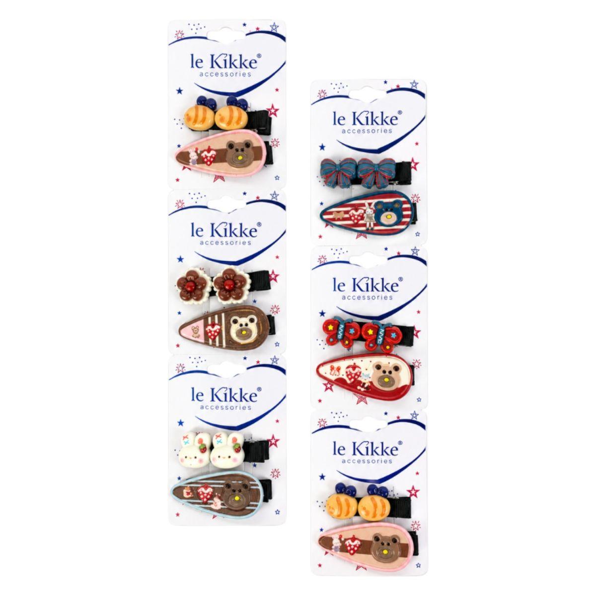 Clic clac per capeli Bear's home 5,5 cm Le Kikke