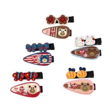 Clic clac per capeli Bear's home 5,5 cm Le Kikke