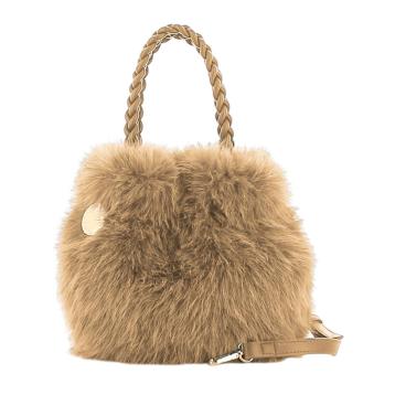 Borsa pelliccia a mano donna con tracolla Marina Galanti