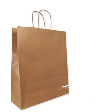 Shopper in carta tinta unita colore avana h.29 x l.22 x p.10 cm