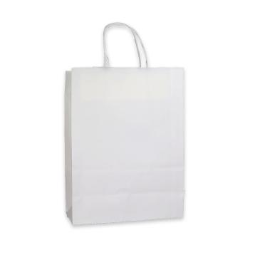 Shopper in carta tinta unita colore bianco h.29 x l.22 x p.10 cm