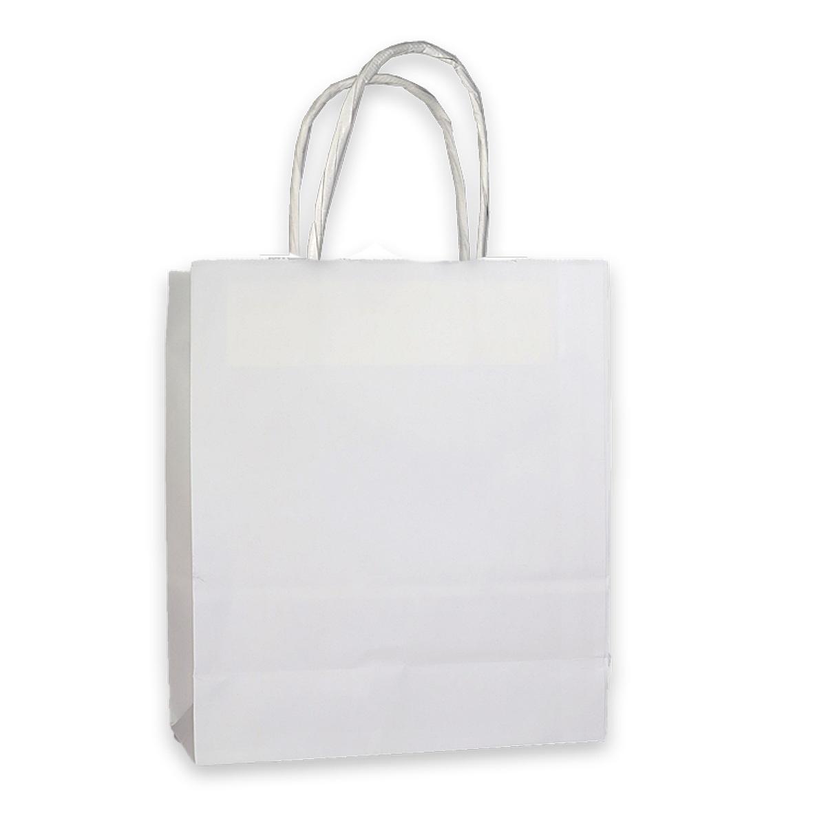 Shopper in carta tinta unita colore bianco h.37 x l.27 x p.12 cm