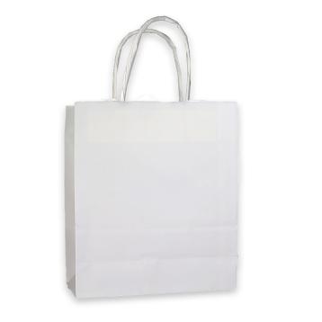 Shopper in carta tinta unita colore bianco h.49 x l.45 x p.15 cm