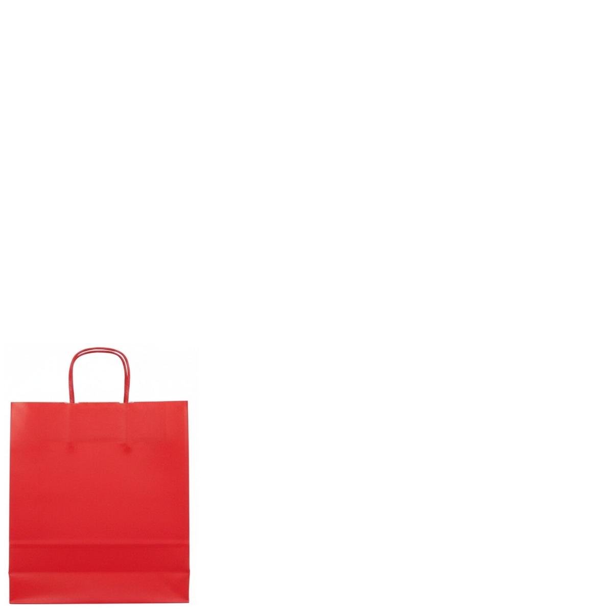 Shopper in carta tinta unita colore rosso h.24 x l.18 x p.8 cm