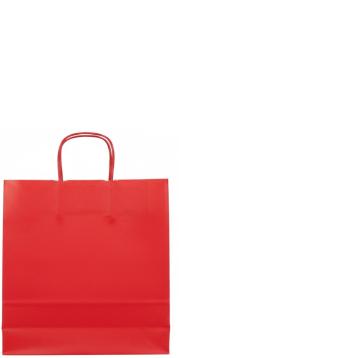 Shopper in carta tinta unita colore rosso h.37 x l.27 x p.12 cm